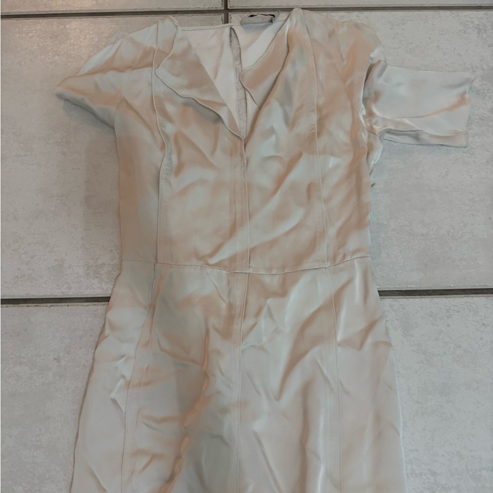 Altuzarra Cream Sheath Mini Dress with Sailor Collar